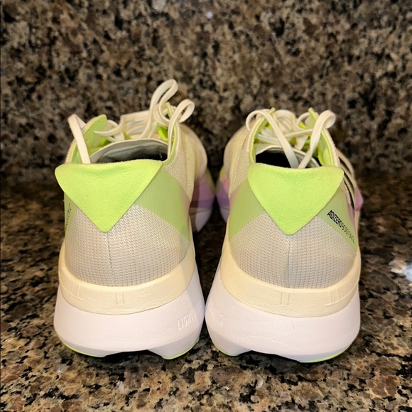 Adidas Boston 12 Women’s White & Neon Green Running Shoes - Picture 5 of 8